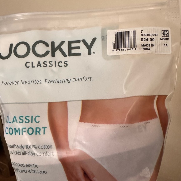 Jockey Classics French Cut Cotton Panties 3-Pack Black Size 7 NIP - Picture 2 of 2